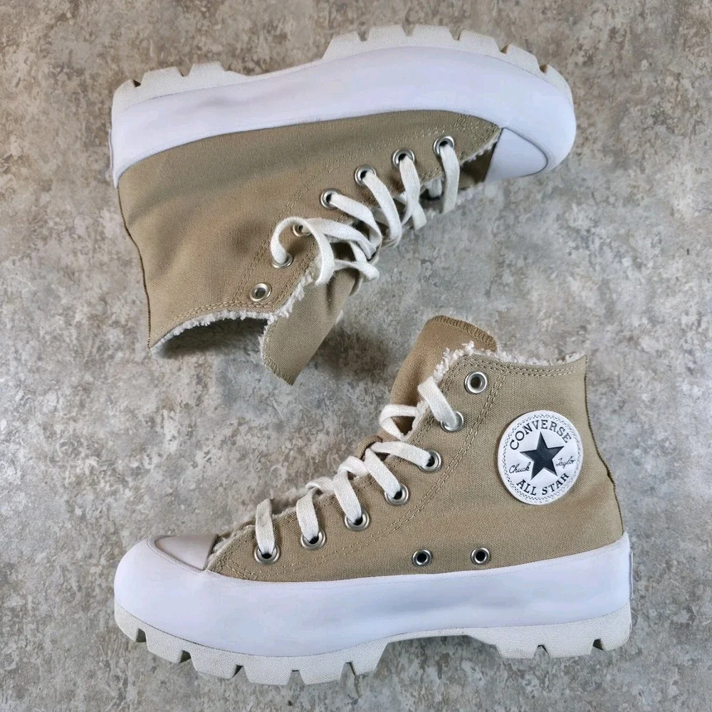 Converse Chuck Taylor Platform Nomad Womens 7‎ All Star High Lugged Tan Khaki